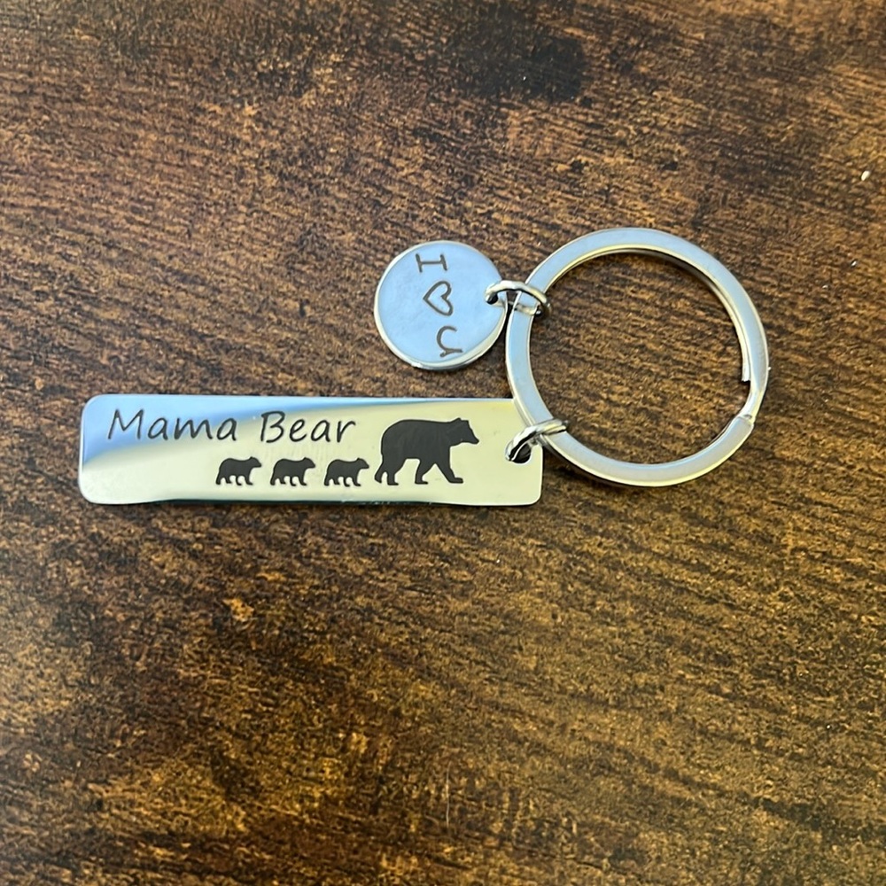 Mama Bear Keychains 3 Baby Bears